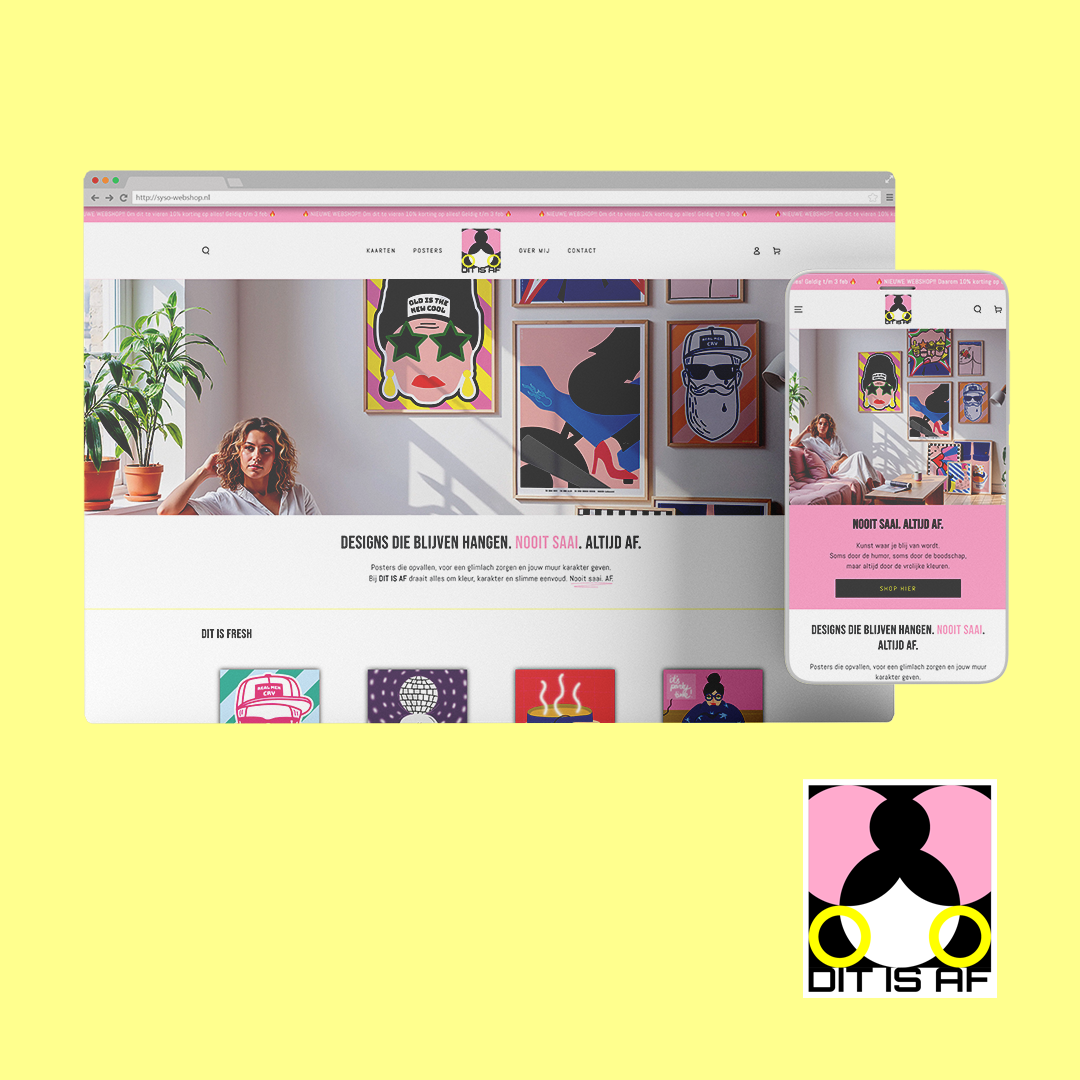 Dit is AF Shopify webshop door SYSO