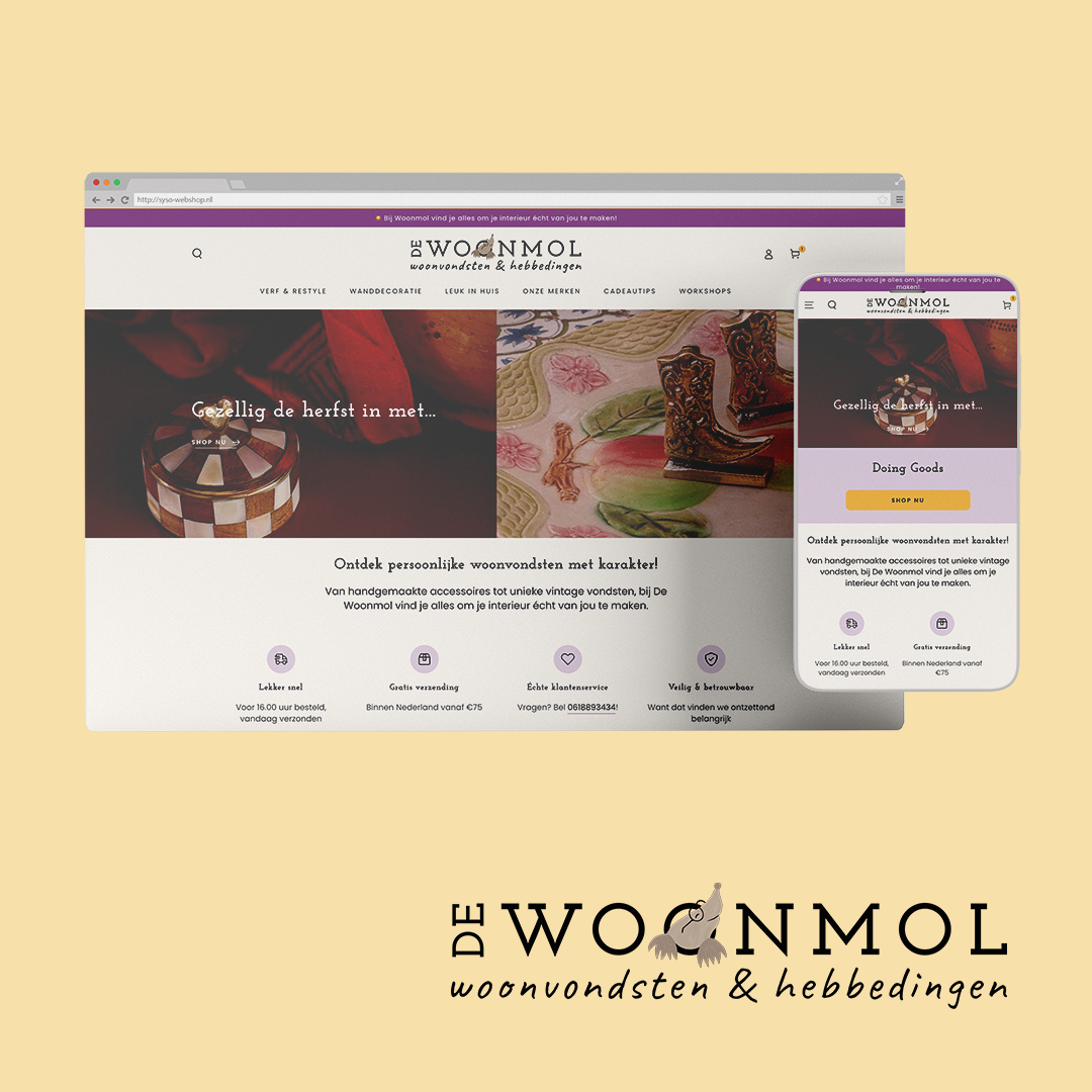 Woonmol Shopify webshop door SYSO